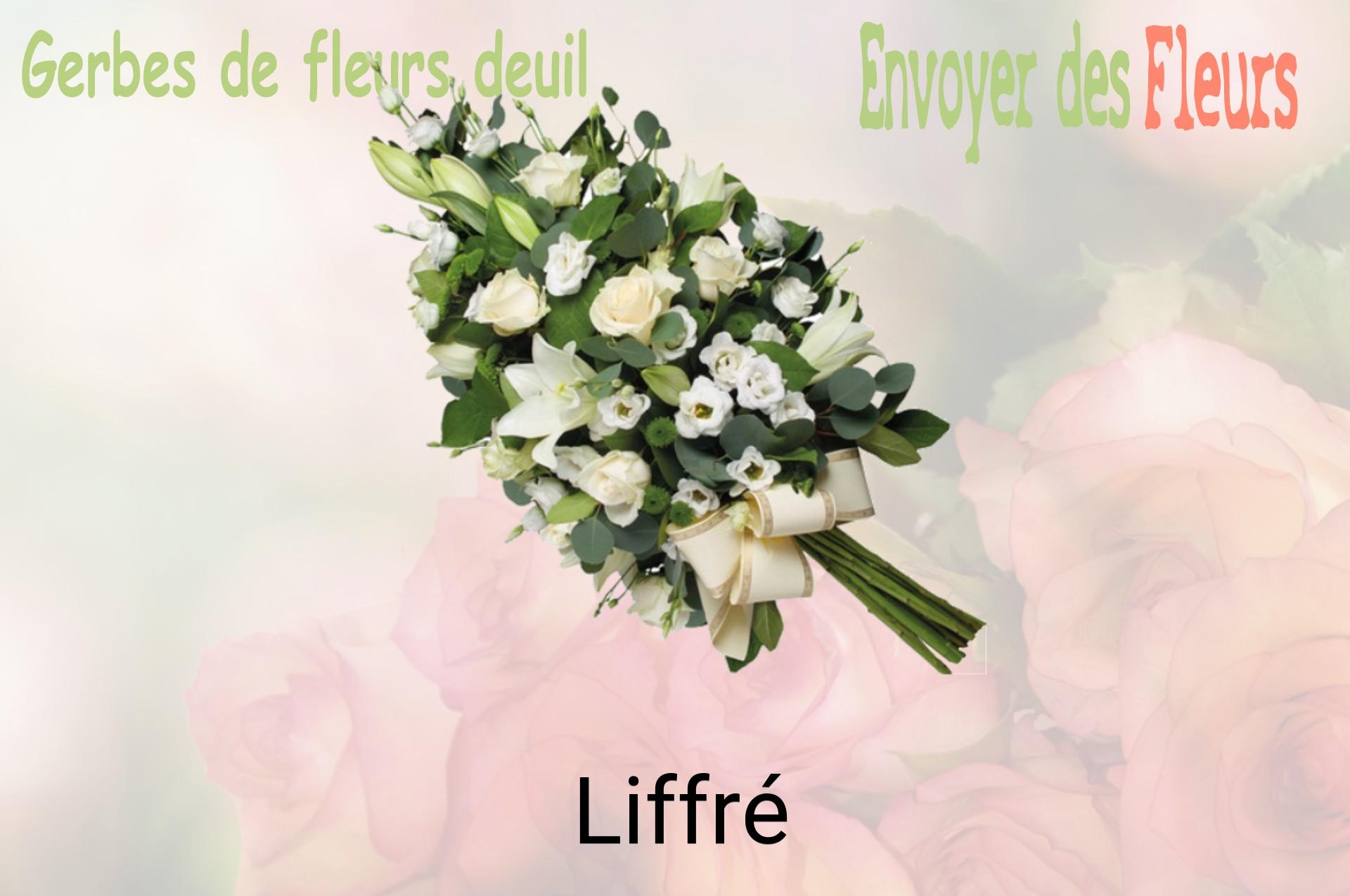 Gerbe de fleurs de deuil livrée à Liffré